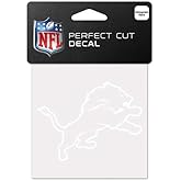 NFL Detroit Lions 4x4 Perfect Cut White Decal, One Size, Team Color
