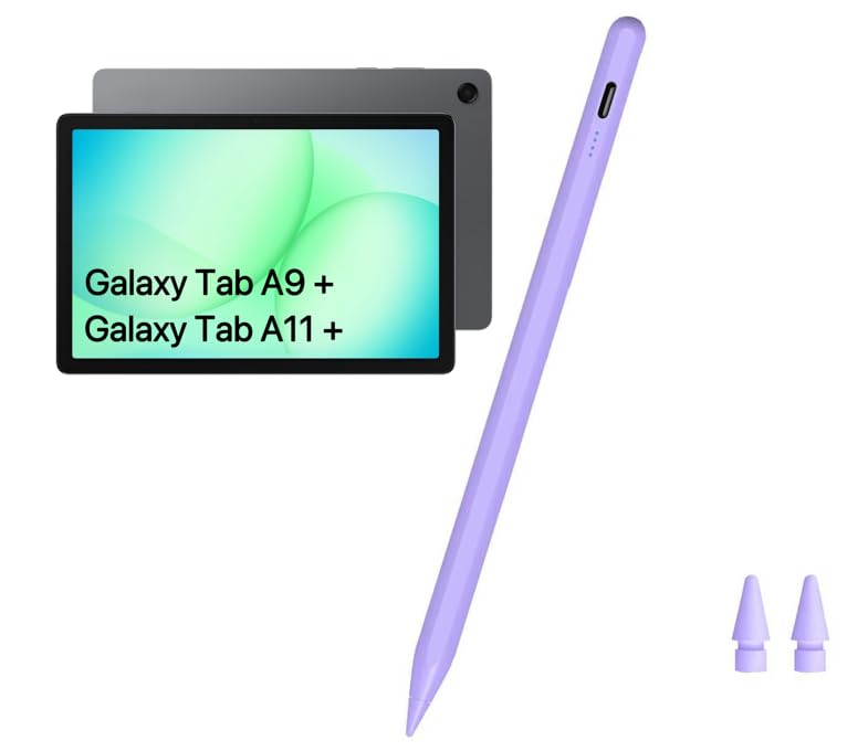 Tab A11+ Stylus Pen for Samsung Galaxy Tab A11/A9/A9+Plus Android Tablet Fast Charging, Precise S Pencil Touchscreens Stylists (Purple)