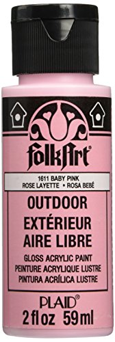 FolkArt Outdoor Acrylic Paint in Assorted Colors (2-Ounce), 1611 Baby Pink