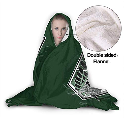 Runbar Attack on Titan Hooded Blanket AOT The Wings of Freedom Plush Cloak Blanket Cape for