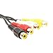 Kenable 5 Pin Din 180 Degree to 4 x RCA Phono Female Sockets Red Cable 1.2m (~4 feet)