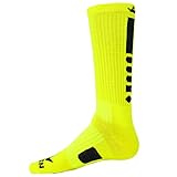 Red Lion 8022YWUT Legend 2 Athletic Socks, Neon Yellow & Black - Medium