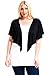 Modern Kiwi® Women's Plus Size Cascading Short Sleeve Bolero Cardigan (1X-4X)