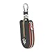 Leather Car Smart Key Chain Universal Key Holder Bag Black Zipper Case Cover Wallet Bag Shell Fob Ring