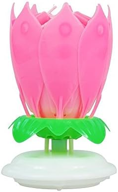 It's a stunning musical birthday candle Multi-color selection (Pink)
