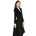 City In Left Women's Slim Long Dovetail Turn-Down Collar Trench Coat Gothic Clothing