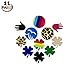 YPS 10 Pairs Multi Style Nipple Cover Satin Pasties Disposable Breast Petals