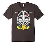 Halloween Tacos Beer Skeleton Ribcage Funny T-Shirt