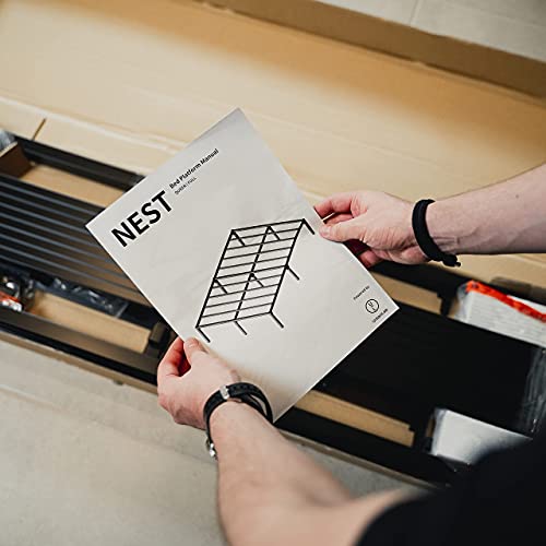 UrbanLab Metal Platform Queen Size Bed Frame Quiet & Sturdy No Box