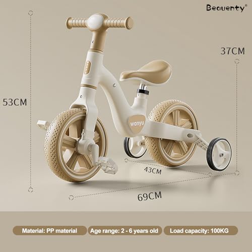 Beauenty Kids Tricycle, Kids Balance Bike, Toddler Tricycle with Footrest for 1-5 Years Old
