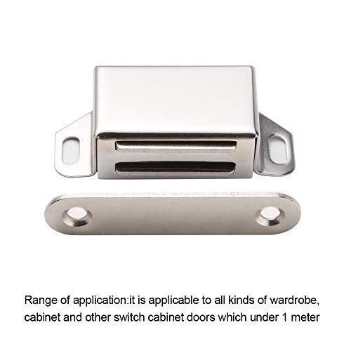Mousike Magnetic Door Catch，25lb Stainless Steel Cabinet Door Magnets with Strong Magnetic for Kitchen Cupboard Wardrobe Closet Cabinet Door Drawer Latch (2.1"25 lbs(6 Pack)) - Thumbnail 2