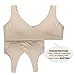 HOFISH 3 Pack Soft Touch Underwire Modal Nursing Maternity Sleep Bra Pink,Black,Beige L