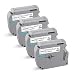 P PUTY Compatible Label Tape Replacement for Brother P Touch MK231 M-K231 M-231,Work with Brother PTouch PT-M95, PT-90, PT-70, PT-65, PT-70SR, 1/2 Inch x 26.2 Feet(12mm x 8m), Black on White, 4-Pack primary