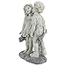 Young Sweethearts: Kissing Children Garden Statue