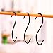 SumDirect Round S Shaped Hooks - 25 Pack Small S Hanging Hooks for Kitchen, Work Shop, Bathroom and Office (3.4 Inch, Black)