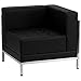Flash Furniture HERCULES Imagination Series Contemporary Black LeatherSoft Right Corner Chair with Encasing Frame