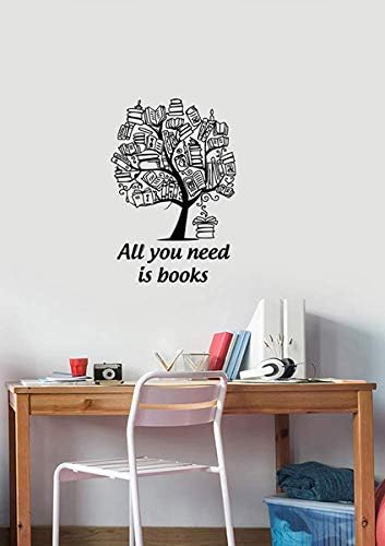 All You Need Is Books Inspirational Quote Wall Decal Tree Book