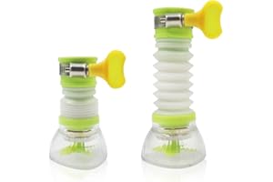 ROUCERLIN Faucet Water Purifier, Movable Kitchen Tap Head 360 Rotatable Sink Faucet Sprayer, Swivel Water Saving Tap Aerator Diffuser Faucet Nozzle Filter Adapter, Anti-Splash Extender Spout (Green)