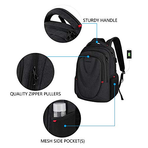 KROSER Travel Laptop Backpack 15.6 Inch Molded Front Panel Large