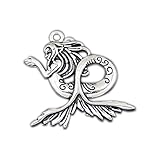 10pcs Vintage Silver Metal Little Mermaid with Tail Jewelry Pendant Charms Jewelry accessories