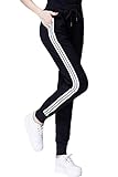 COCOLEGGINGS Womens Cotton Drawstring Elastic Waist Cuffed Jogger Sweatpants