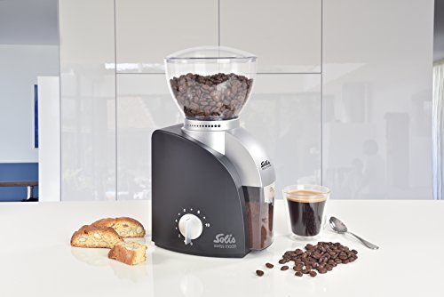Solis Elektrisches Kaffeemahlwerk, 13 Mahlstufen, 1-10 Tassen, Antistatikeinrichtung, Scala Classic, Schwarz – Bild 5