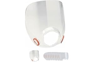 Airmabay Replacement Parts Lens Assemblies for 6000 Series Full Facepiece Respirators and 10-Pack Peel-Off Lens Caps for 6800 Series for 3M 6885, 6000, 6700, 6800, 6900 Face Shield Cover