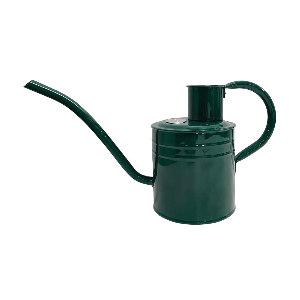 Kent & Stowe 1L Indoor Watering Can in Forest Green, Rust-Resistant Galvanised Watering Can with Handle and Long Spout, Classic All Year Round Garden Tools Made from Steel