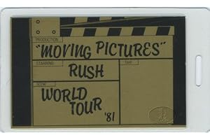 Rush 1981 Moving Pictures Laminated Backstage Pass