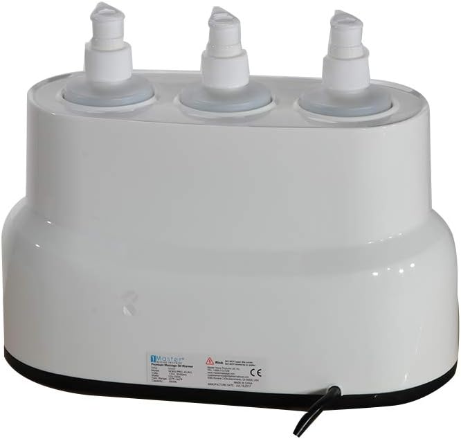 Master Massage Three Bottles Oil, Lotion, Cream Warmer Heater Salon Spa Body Therapy, White: Health & Personal Care