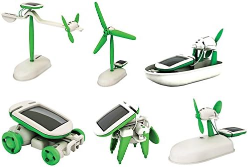 EITC 6-in-1 Educational Solar Kit Solar Power Toy DIY Educational Robot 6 in 1 Kit Car/Boat/Dog/Fan/Plane For Chidren Kids