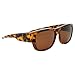 Wise Eyewear Women Polarized Fit Over Sunglasses - Less Bulky, Ladies Size (Tortoise Brown)