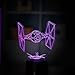 YTOM 3D 3D Star Wars Light Illusion Glow LED USB Night Light Millennium Falcon Lighting Toys Nightlight with 7 Colors Changing Deco Table Lamp Great Birthday Gift for Kids Bedroom Decoration (3D-1)