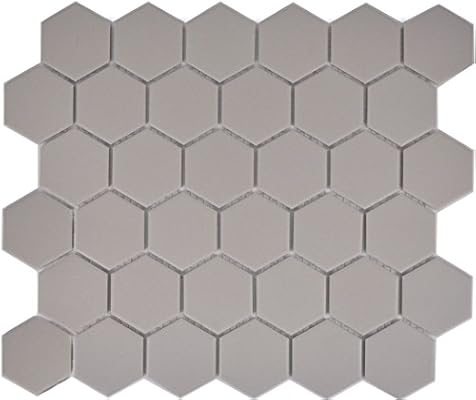 Carrelage Mosaïque En Céramique Hexagon Gris Clair Non