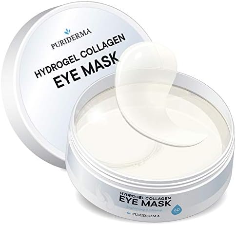 Hydrogel Collagen Eye Mask by Puriderma - Collagen Anti-Aging Under Eye Patches, Reduce Wrinkles, Fine Lines, Puffiness, Crow's Feet, Dark Circles