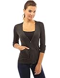 PattyBoutik Women's Pocket Zip Ribbed Cardigan