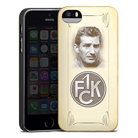 DeinDesign Holz Hülle kompatibel mit Apple iPhone 5 Wooden Case Echtholz Handyhülle 1. FC Kaiserslautern Fanartikel Fritz Walter Fußball