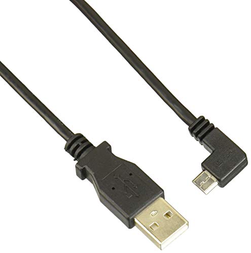 StarTech.com 1m 3 ft Micro-USB Charge-and-Sync Cable - Right-Angle Micro-USB - M/M - USB to Micro USB Charging Cable - 30/24 AWG (USBAUB1MRA)
