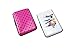 Yueton Aluminum Wallets - RFID Safe Card Guard Aluminum Compact Card Holder- Prints Available Hot Pink Polka Dots