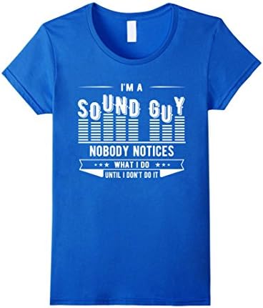 Women's Sound Guy Audio Engineer T Shirt Small Royal Blue