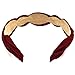 Twist Flower Headband - Colorful Jean Chiffon Broad Hairband for Women,Lady,Kids-Girls Hair Band(Red)