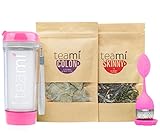 Teami® 30-Day Detox Tea Starter Pack: All-Natural Teatox Kit with Teami Skinny & Teami Colon Cleanse Loose Leaf Herbal Teas (Pink Tumbler & Infuser)