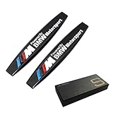 S-WEKA 2pcs Metal ///M Emblem Badge Sticker Motorsport Power for BMW X3 X5 E90 E53 Series metal 3D stereo labeling(2Pcs Black)