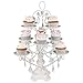 Amalfi Decor Dessert Cupcake Stand, Display Pedestal with Crystals, White, 12 Piece