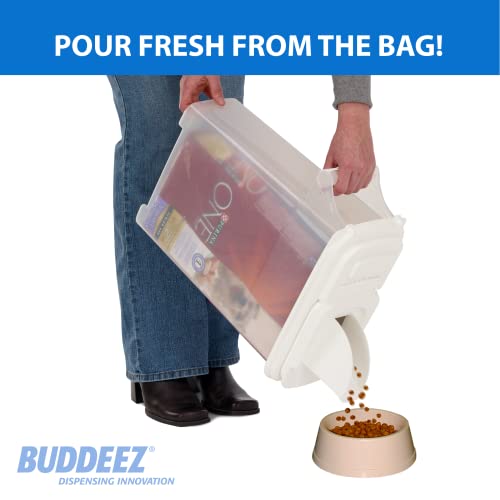 Buddeez Pet Food Storage Container 16 LB Capacity Dog Food Storage