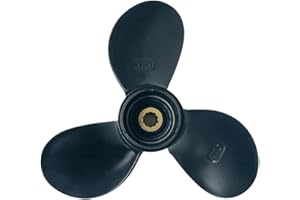 7 1/2x6 Fit for 4HP 5HP 6HP Outboard Propeller Boat Moto Aluminum 10 Tooth Spline Engine Part 58110-91JL0-019 3 Blades Black
