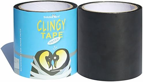Waterproof Repair Patch | Extra Long Roll of Patches 4" X 8ft | Sealing Waterproofing and Insulating Duct Tape with Super Strength Adhesive on one Side to Seal and Stop Leaks | by SolutioNerd