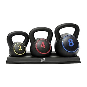 Neo 3 STKS 3 Stuk Kettlebell Kettle Bell Set Gewichten Sets Oefening Thuis Gym Rack Stand 2 4 8 KG