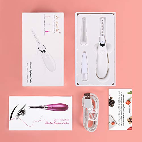 Heated Eyelash Curler, Acavado Electric Eyelash Curler Electronic Eye Lashes Curling Comb Quick Heating Long Lasting USB Rechargeable Natural - Thumbnail 7