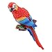 MagiDeal Simulation Parrot Bird Sculpture Wall Hanging Macaw Resin Crafts Handmade - Red #2